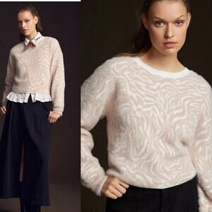 Anthropologie Pilcro Animal Eyelash Sweater Neutral Size XS